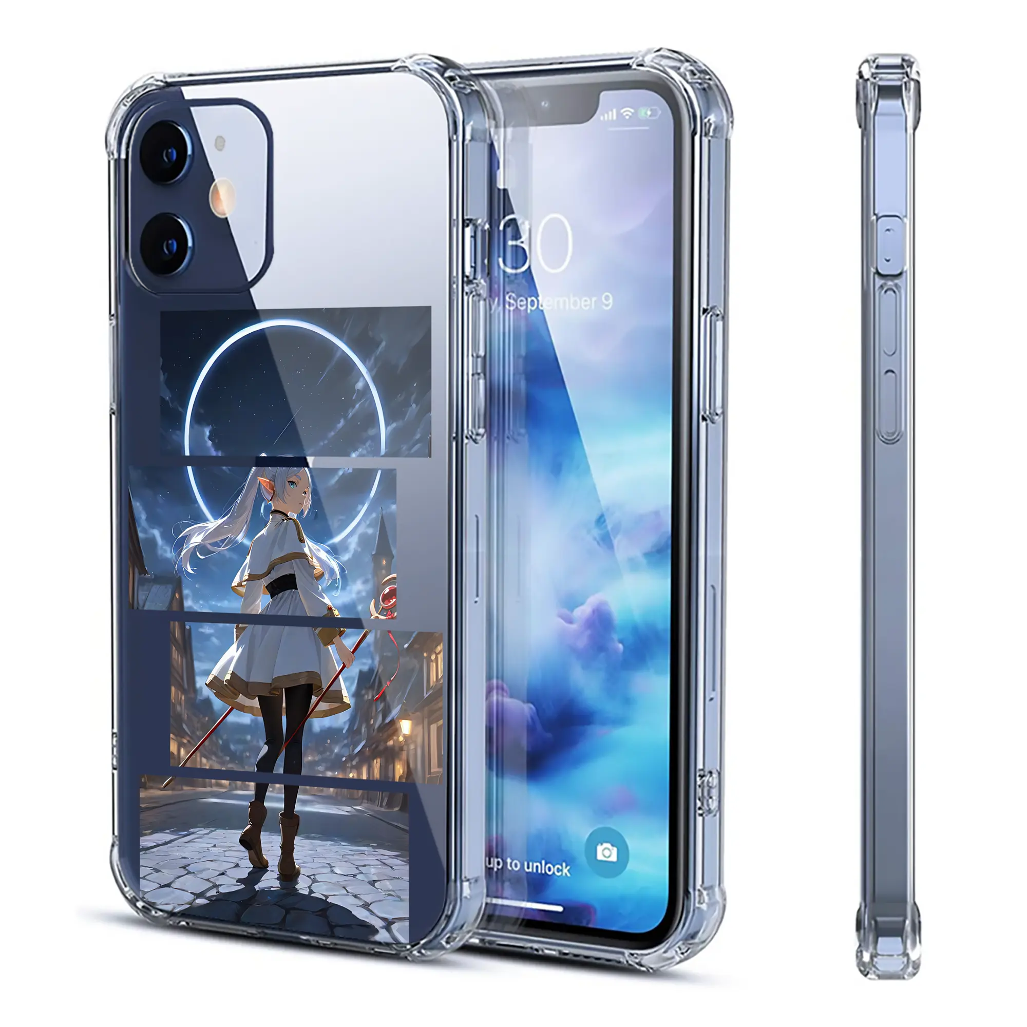 葬送のフリーレン（Frieren） グッズ,フリーレン（Frieren） - IPhone 12シリーズ対応 ・ 透明スマホケース ・ クリアソフトケース ・ TPU素材 ・ 耐衝撃 ・ 高密着 ・ 防汚 防指紋 ・ 簡単着脱